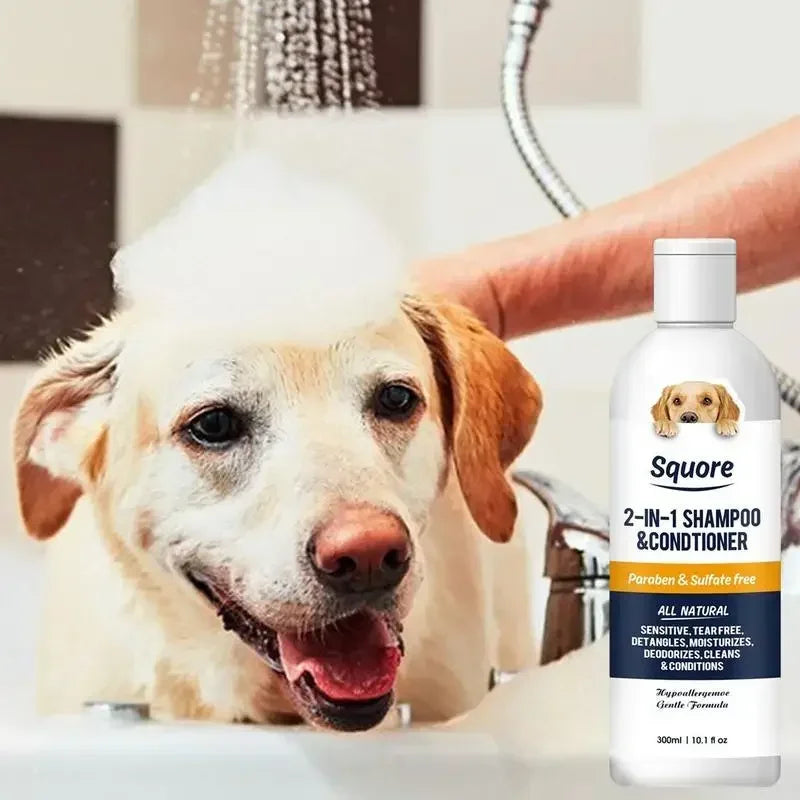 Korean Dogs Cats Shampoo and Conditioner 300ml Hairless Anti-Loss Treatment Dog Moisturizing Dog Shampoo for Sensitive Skin PH Balanced