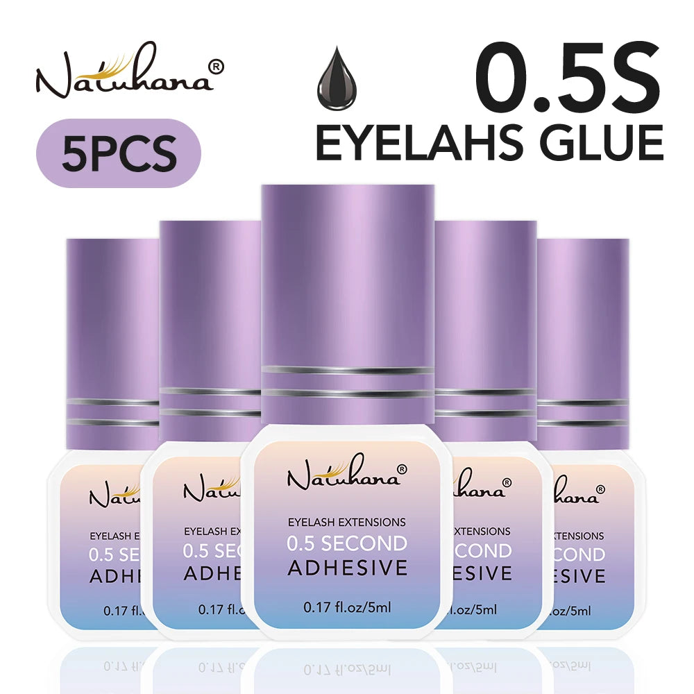 5 pcs/lot Eyelashes Glue Fast Drying Long Lasting Lashes Adhesive Low Smell Mink Eyelash Glue Makeup Tools Set