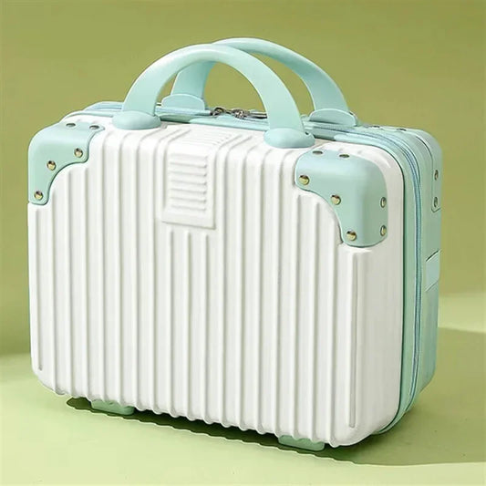 NEW Luxury Retro Modern Pattern Outdoor Travel Airport Cosmetic Case 14-16Inch Mini Portable Box Small Luggage Hand Gift Storage Cosmetic Bags Accessories Supplies  Small Password Box Ladies Cosmetics Luxury Products