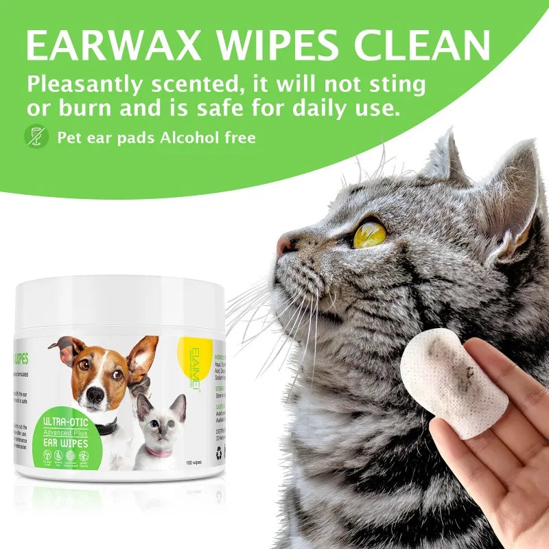 Pet Ear Cleaning Cotton Pads Cat and Dog Ear Cleaning Accessories