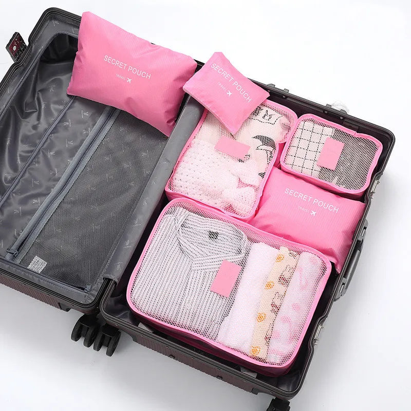 6pcs Travel Storage Bag Set, for Closets, Closets, Suitcases, Thickened Bags, Travel Manager, Bags, Shoes Bags, Cube Bags