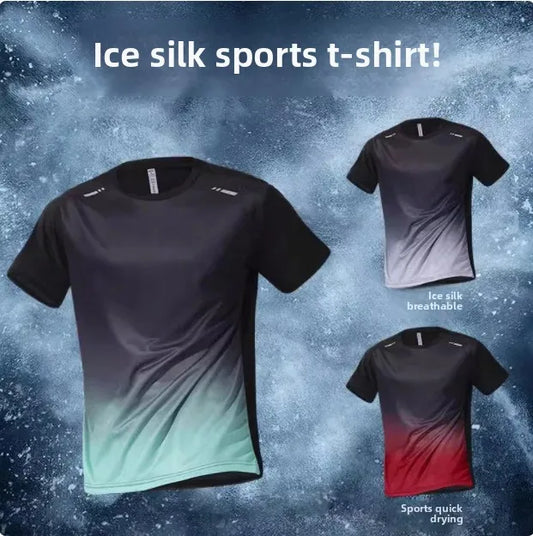 NEW Arrivals M-5 XL (100Kg+)  5 Colors Quick Dry Short Sleeve Men's T-Shirt Sport Top Summer Running Fitness Cycling  Clothes Breathable Half Sleeve Thin Style Ins Men Sports Apparel Supplies