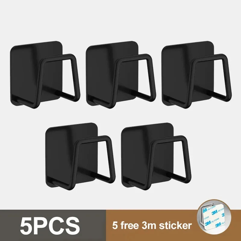 Kitchen Sponges Holder Stainless Steel Sink Sponges Drain Drying Rack Self Adhesive Storage Holder Wall Hooks Kitchen Organizer