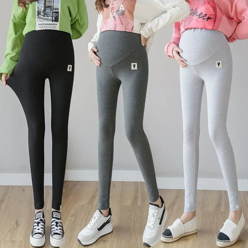 M-3XL Plus Size Pregnant Women Adjustable Bottoming Pants Maternity High Waist Tights Pants Women Comfortable Breathable Elastic Outdoor Hiking Fitness Leggings