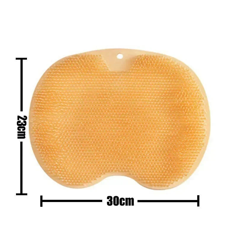 NEW Arrivals 5 Colors Back-Foot Wash Mat Silicone Sponge Body Brush in The Shower Reusable Wall Mounted Back Silicone Bath Foot Massage Pad Shower Home Supplies Bathroom Accessories