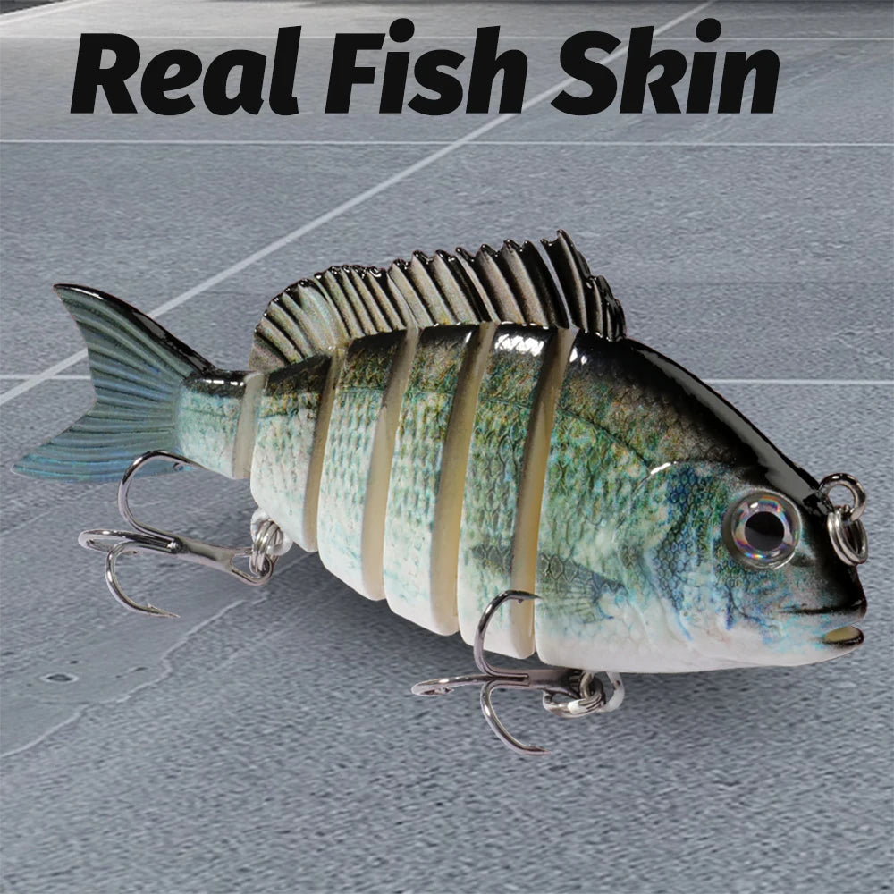 Swimbait Sinking Lure 16.5g 8cm Multi Joint Lure Slow Sinking Pencil Metal Joints VIB  Pike Treble Hooks Carp Fishing Tackle Hard Bait Fishing Accessories