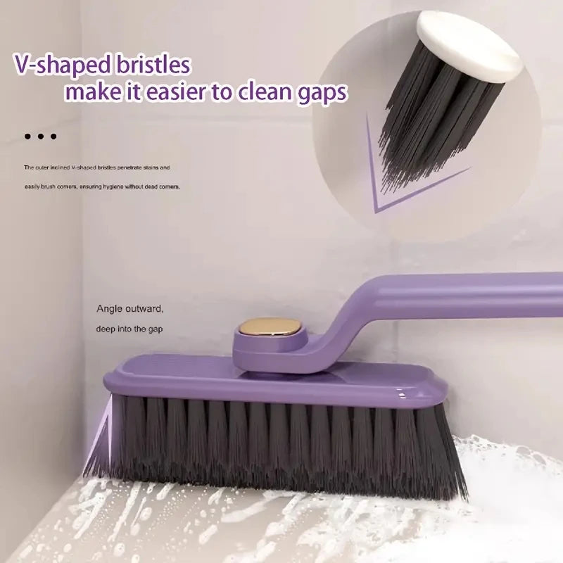 NEW Arrivals 2PCS Set Multipurpose Bathroom Tile Floor Gap Kitchen Cleaning Brush Rotating Crevice Brushes with Dead End Strong Bristles Home Cleaning Supplies