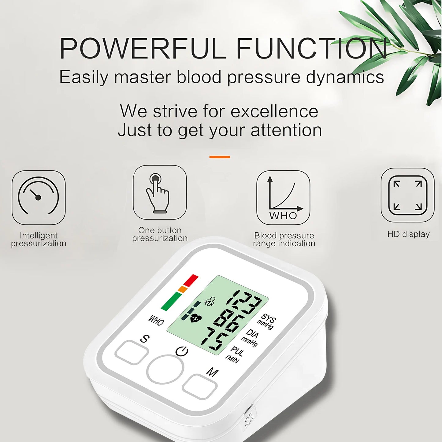 Finger Pulse Oximeter Or Blood Pressure Monitor Kit, Heart Rate SpO2 Saturation Meter Home Medical Device Health Care Supplies