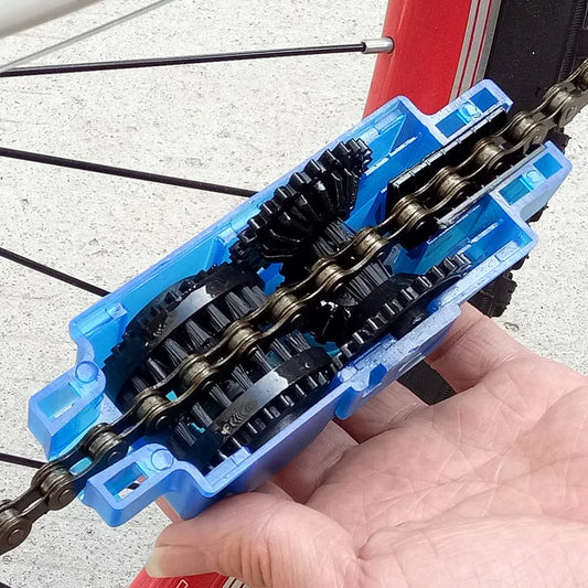 NEW Arrivals 4PCS Set Portable Bicycle Chain Cleaner Bike Brushes Scrubber Wash Tool Mountain Cycling Cleaning Kit Outdoor Accessory