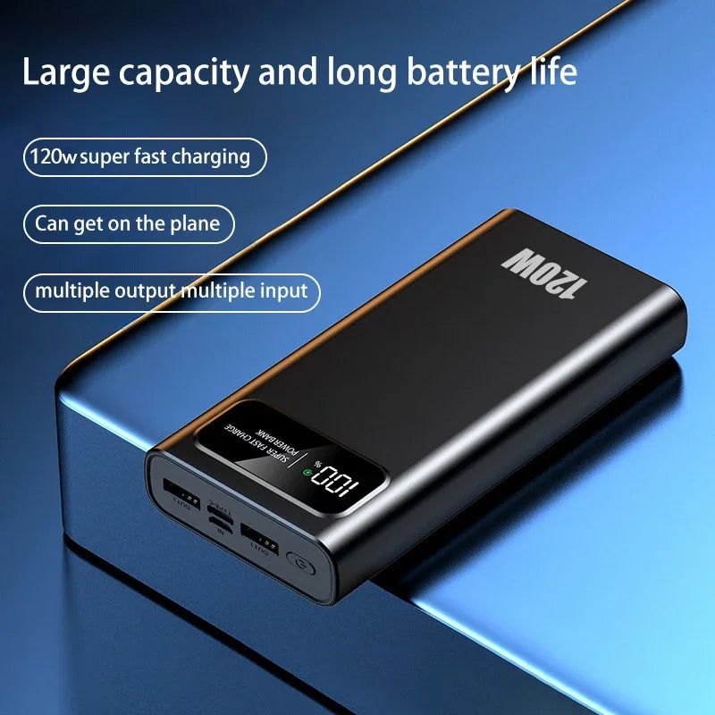 Xiaomi 200000mAh 120W Portable Power Bank Super Fast Charging PowerBank High Capacity Mobile Power For iPhone Samsung Huawei New