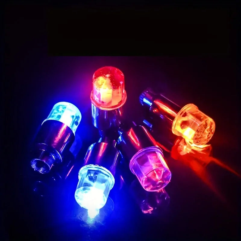 2-4PCS Bicycle Valve Light Bike Valve Lamp Seven Colors Tire Caps LED Lamps Flash Light Wheel Light For Cars Bikes Motorbikes