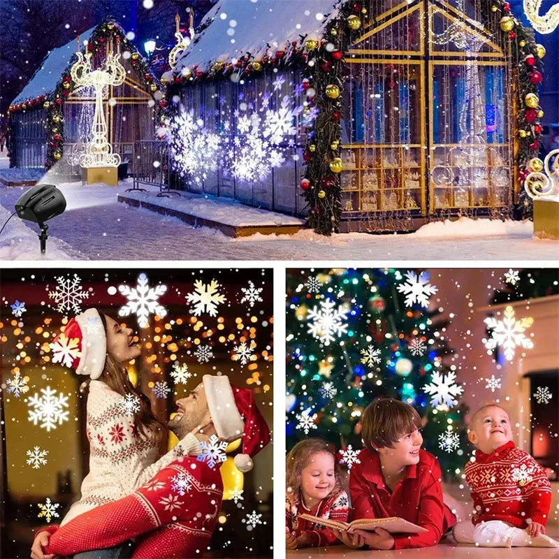 New Arrivals Christmas New Year Eve Snowfall Projector Lights Owl Shape Home Outdoor Entertainment Highlight Landscape Dynamic LED Snowflake Projection Lamps Electronics Accessories Devices Supplies