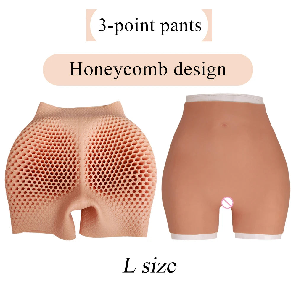 S - L Size 5 Point Pants Silicone Buttock Thick Hips Fake Buttocks Panties Enlarger Enhancement Butt Pants Silicone Buttock Cosplay Drag Queen Women Men Underwear