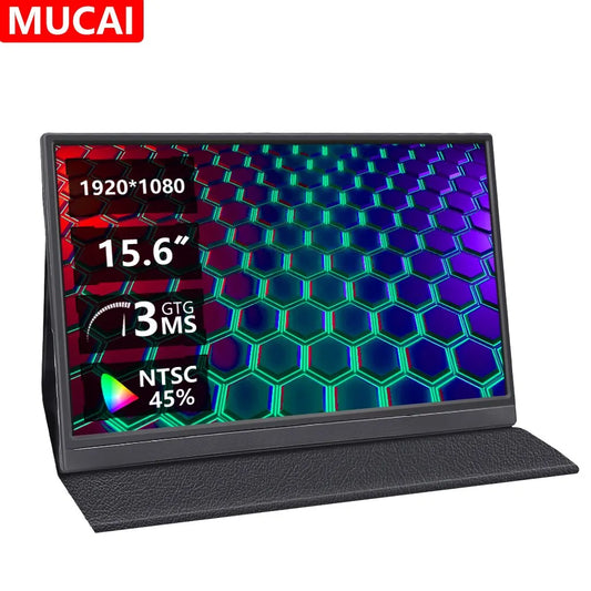 15.6 Inch Portable Monitor FHD 1920*1080 Travel Gaming 15.6" Display Screen for Laptop Phone Switch PS4 Ps5 Xbox  MacBook