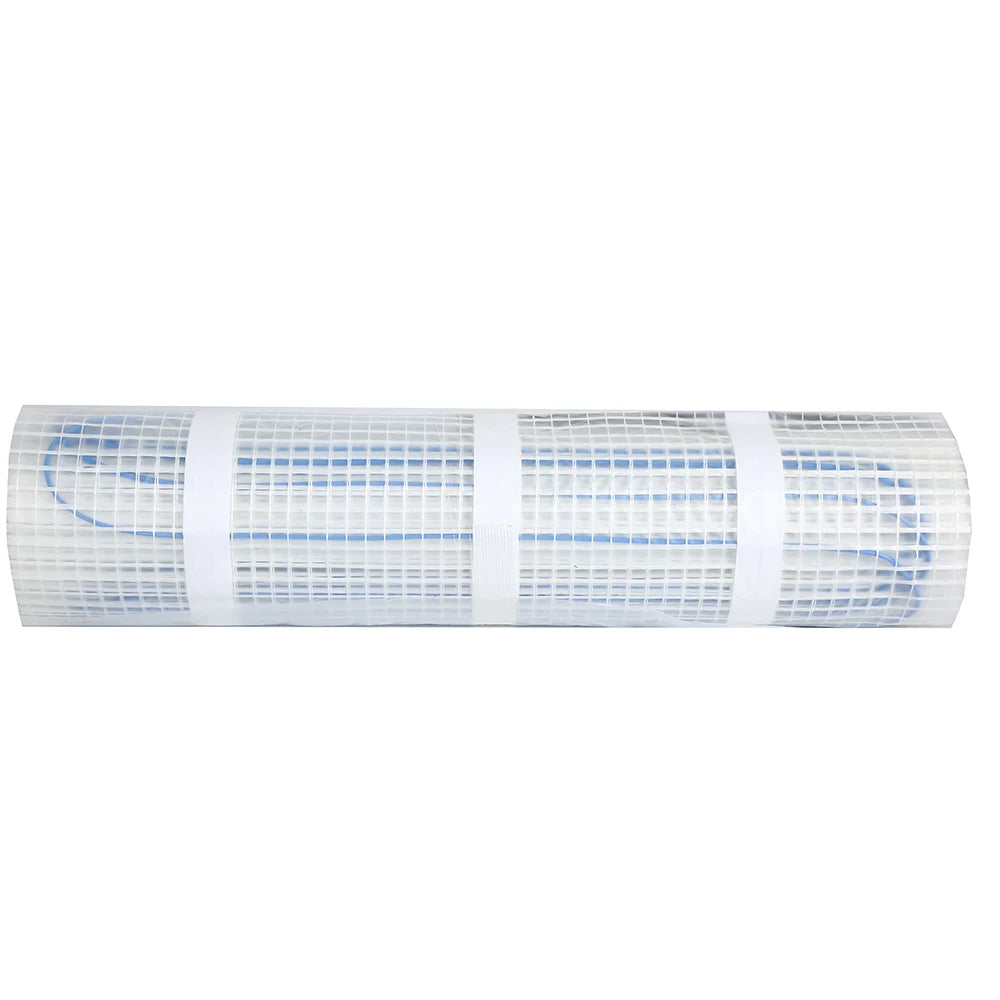NEW Arrivals 230V 150W/M2 Electric Radiant Underfloor Dual Core Heating Fiberglass Mesh Mat Kit System For Tiles Ceramic Porcelain Stone Heating Home Winter Supplies
