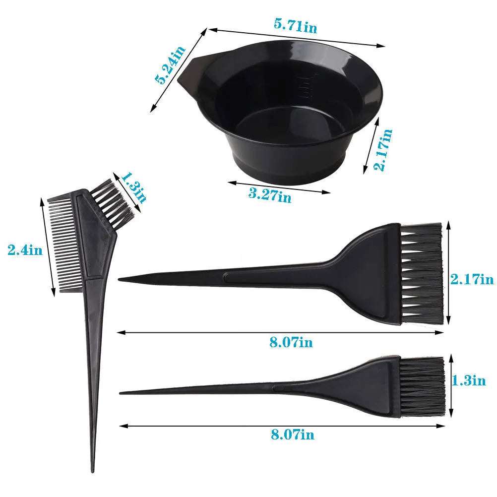 26pcs Salon Hair Color Brushes Disposable Hair Cap Clips Dyeing Cream Bowl Coloring Comb Home Cloak Kit Hair Color Tools