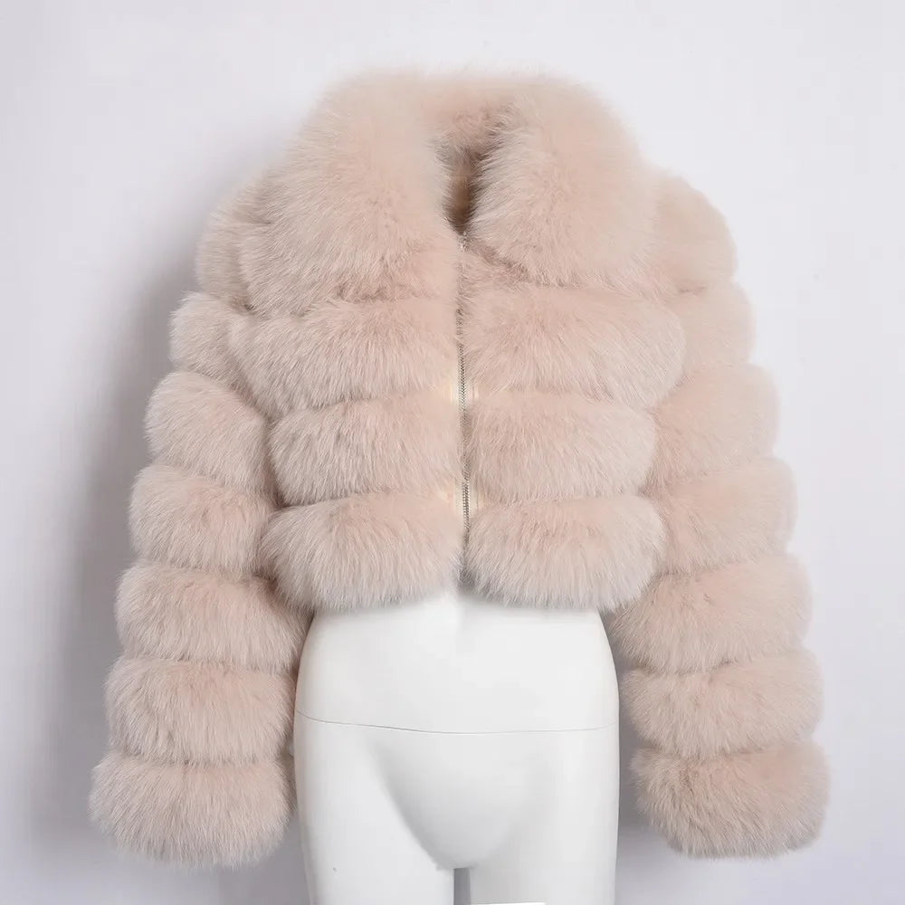 NEW Arrivals S-3XL 5 Colors Women Faux Fur Coats Fox Short Coat Turn Down Collar Zipper Full Sleeve Thick Warm Open Stitch Elegant Splice Autumn Winter Snow Outerwear Ladies Girls Luxury Fashion Clothing Supplies