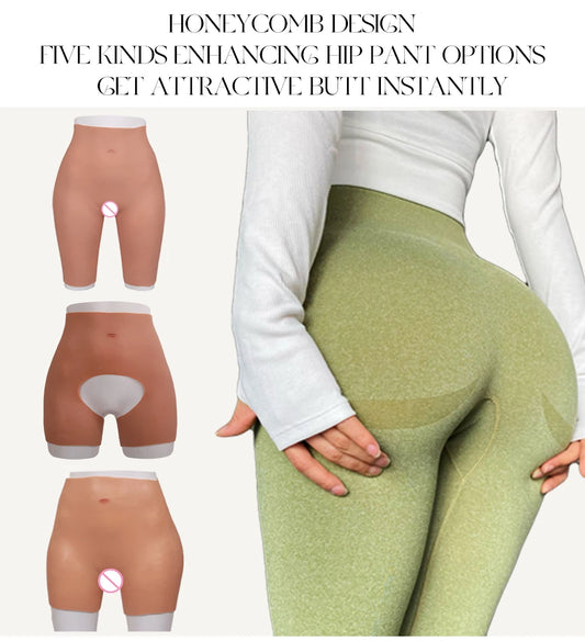 S - L Size 5 Point Pants Silicone Buttock Thick Hips Fake Buttocks Panties Enlarger Enhancement Butt Pants Silicone Buttock Cosplay Drag Queen Women Men Underwear