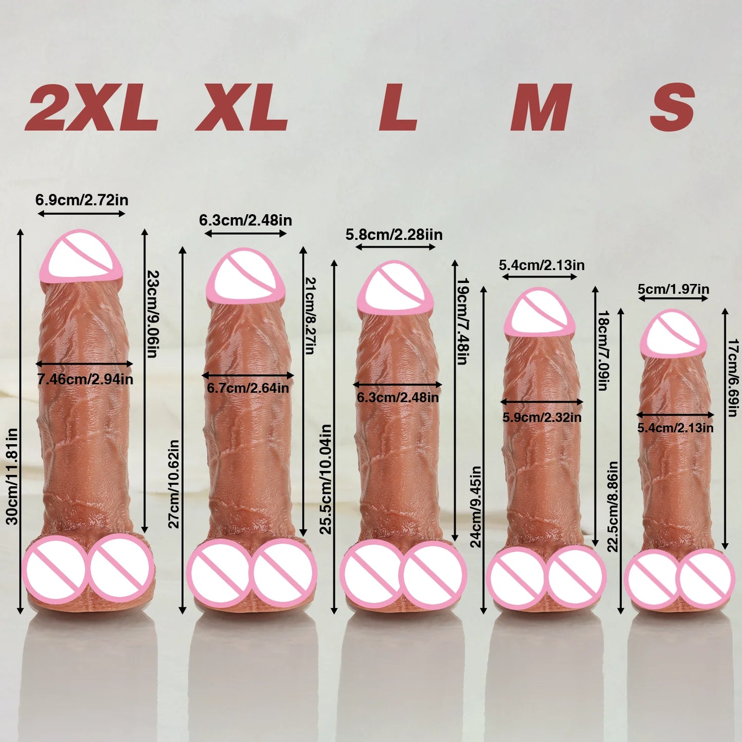 Realistic Skin Soft Thick Dildo Double Silicone Huge Penis Woman Man Anal Sex Toys Suction Cup Dick Big Glans Masturbators Cock