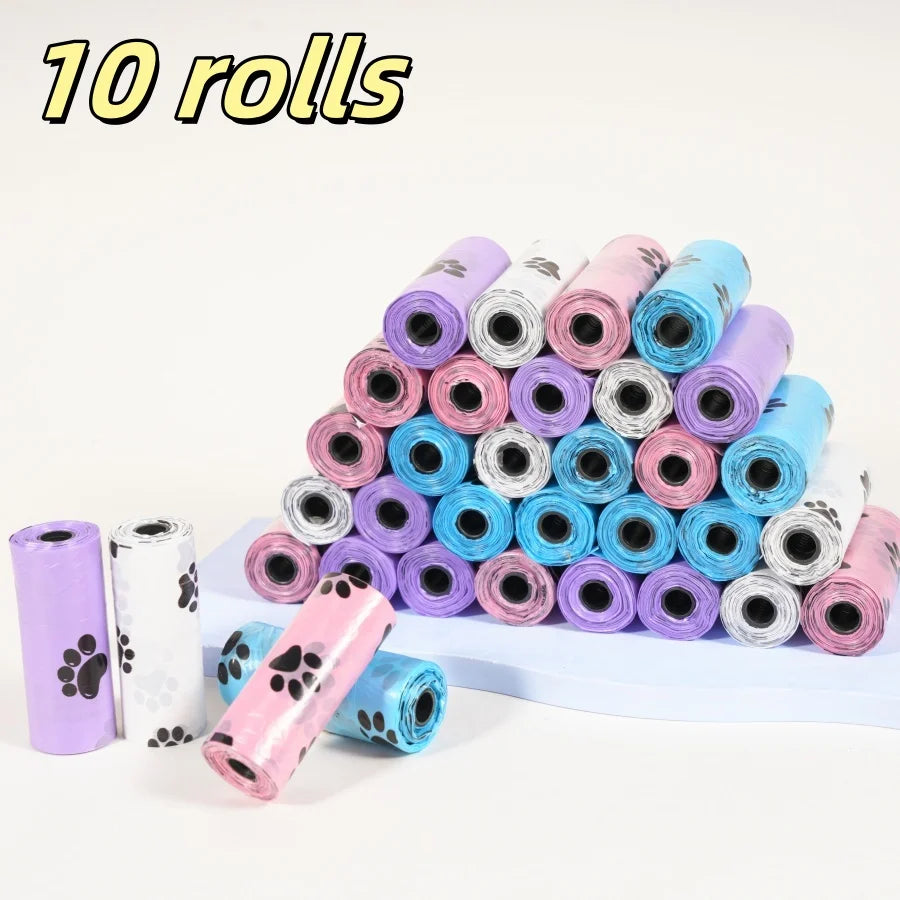 NEW Design 6/10 Rolls Set 180 Count Super Thick Dog Poop Bags, Leak-Proof Polyethylene Suitable For Cats & Dogs, Outdoor Pet Cleaning Supplies