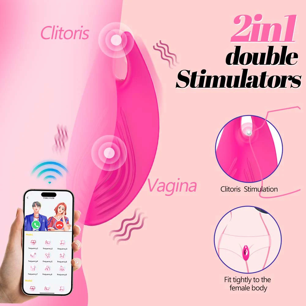 NEW Arrivals APP Wearable Vibrator for Women Bluetooth Control Egg Clit Stimulator Magnetic Wear Vibrating Female Masturbator Sex Toys Adults