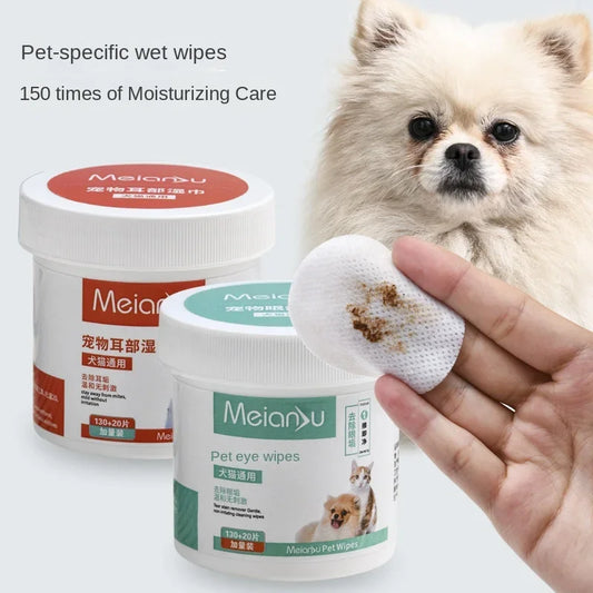 NEW Arrivals 3/5 Boxes Korean Pet Wipes 150PCS of Pet Wipes, Dogs Cats Eye and Ear Cleaning Wax Stain Removal Wipes, Puppy and kitten Hygiene Accessories Pets Health Care Supplies