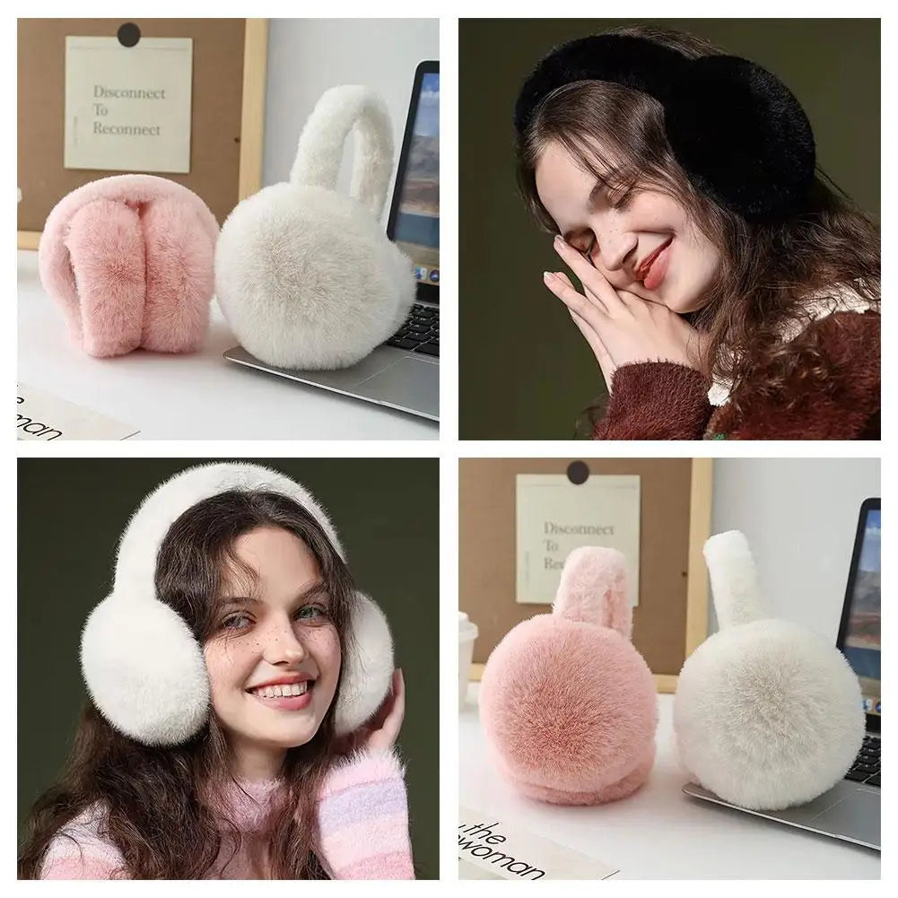 NEW Arrivals 5 Colors Solid Soft Plush Ear Keep Warmer Winter Earmuffs for Women Men Fashion Outdoor Earflap Protection Ear-Muffs Ear Cover