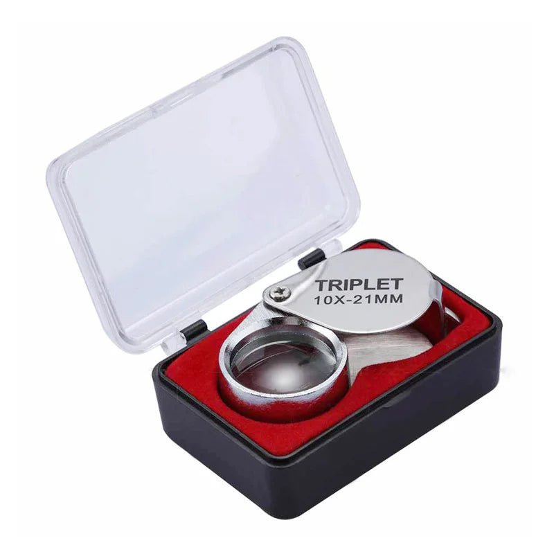 NEW Arrivals Pocket Jewelry Loupe 30X 20X 10X Jewelers Eye Magnifying Glass Rings Gold Diamonds Magnifier LED/UV Illuminated Loop Folding For Stamp Rock Collect Jewelry Accessories