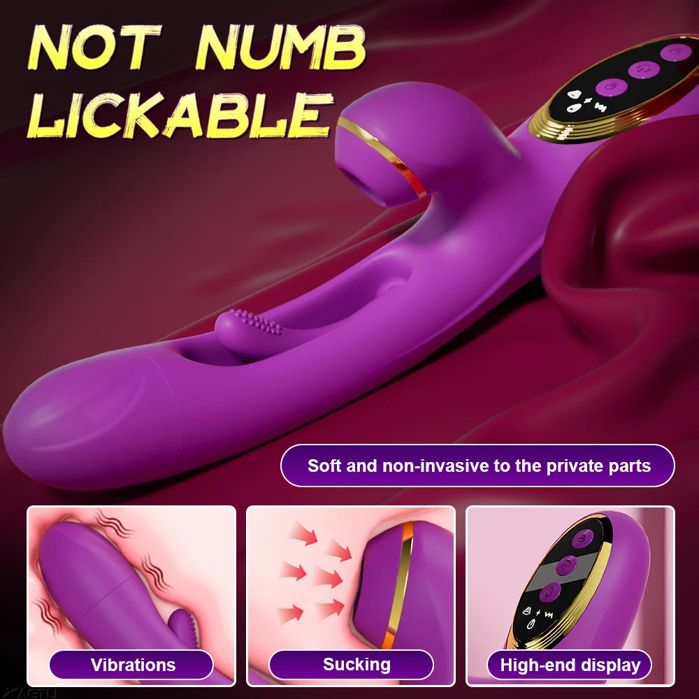 Rabbit Patting Dildo Vibrator for Women Clitoris Nipple Sucking Stimulator Vagina Massager Female Sucker Vibrator Adults Sex Toy