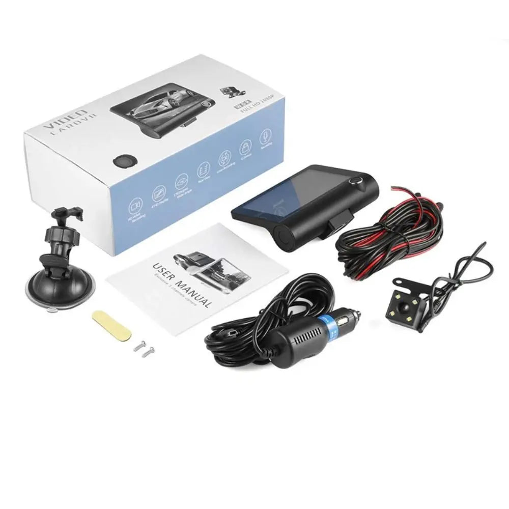 New 1080P 3-Lens Dash Cam Full HD 170° Wide Angle Car DVR Recorder G-Sensor Rear Camera for Car