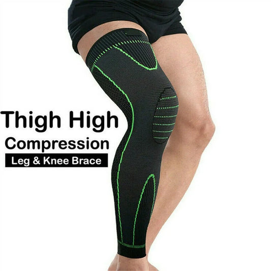 Leg Knee Support Protectors Knee Support Brace Compression Long Full Legs Sleeve Arthritis Relief Running Gym Sport Knee Pads