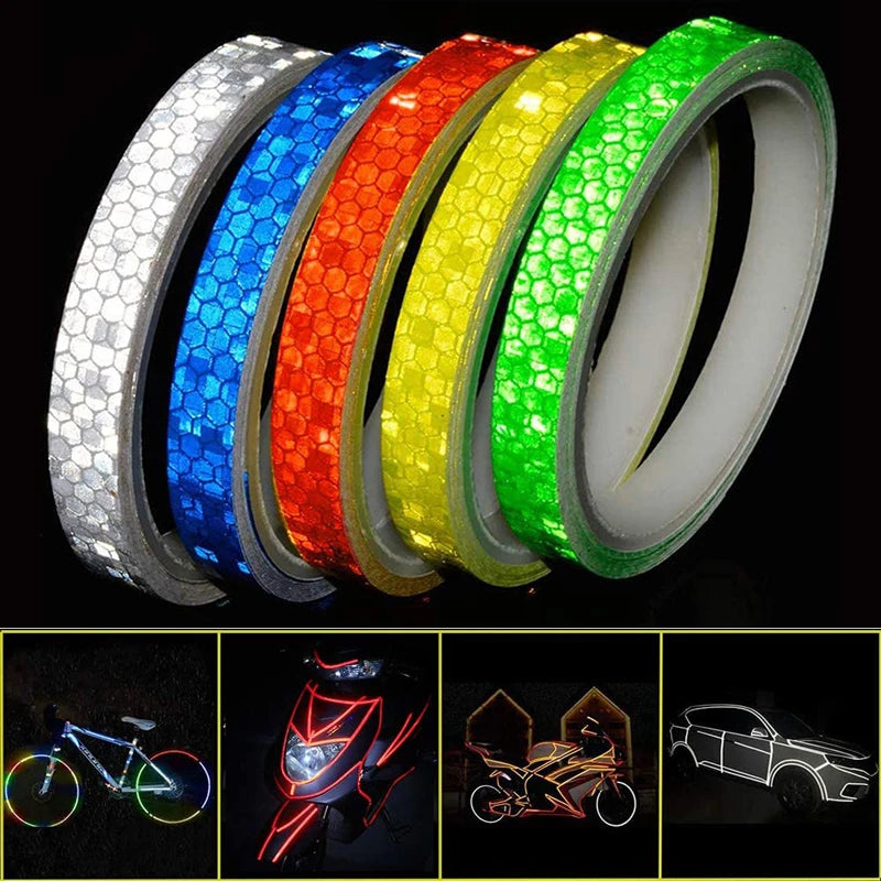 8meters Bicycle Wheels Reflect MTB Bike Reflective Sticker Strip Tape For Cycling Warning Safety Bicycle Wheel Decor