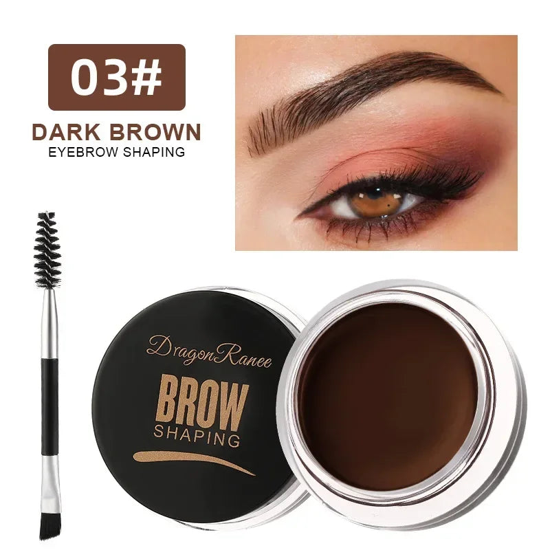 NEW Black Color Matte Wild Eyebrow Cream 3D Natural Tint Eyebrow Enhancers Gel Wax Waterproof Lasting Eye Make-Up Tools Women Ladies Cosmetic Accessories