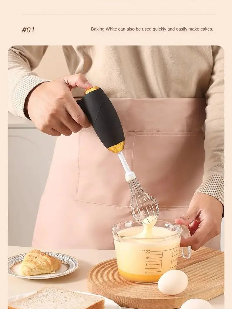Electric Mixer, Milk Frother, Handheld Egg Beater, Portable Beverage Coffee Machine, Cake Cream Machine, Kitchen Batter Mixer Household Cooking Accessories Home Appliances