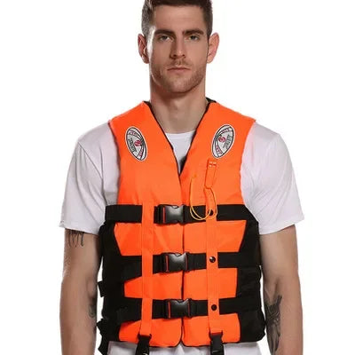 S(25-35Kg) 3XL(100-110Kg) Professional Life Jackets  Swimming Boating Kayaking Canoe Swimming Vest Water Safety Survival Suit Universal  Life Vest Jacket for Adult Children S -XXXL