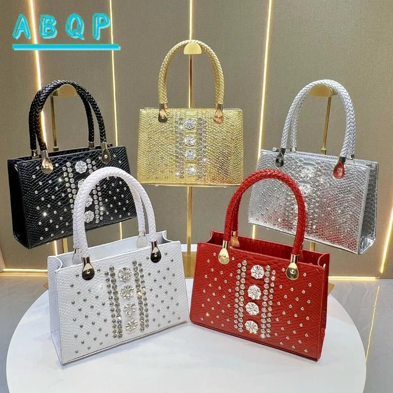 New Evening Wedding Party Women's Bag Luxury Brand Fashion Diamond-Encrusted Women's Handbag High-Quality Business Dinner Shoulder Crossbody Bags
