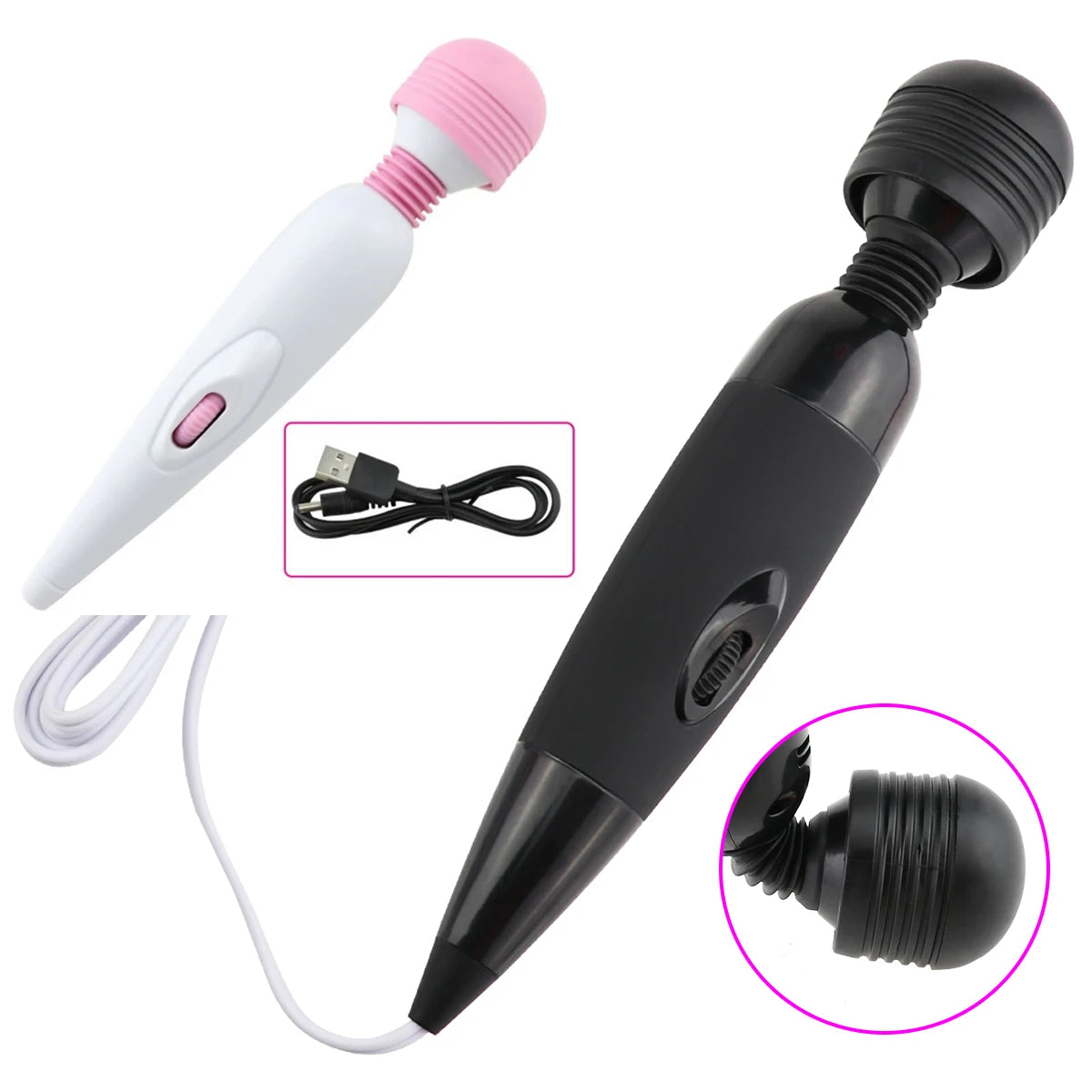 USB Charge Wired Style Massage Vibrator Female Masturbator Body Massager Sex Toys for Women Life Waterproof