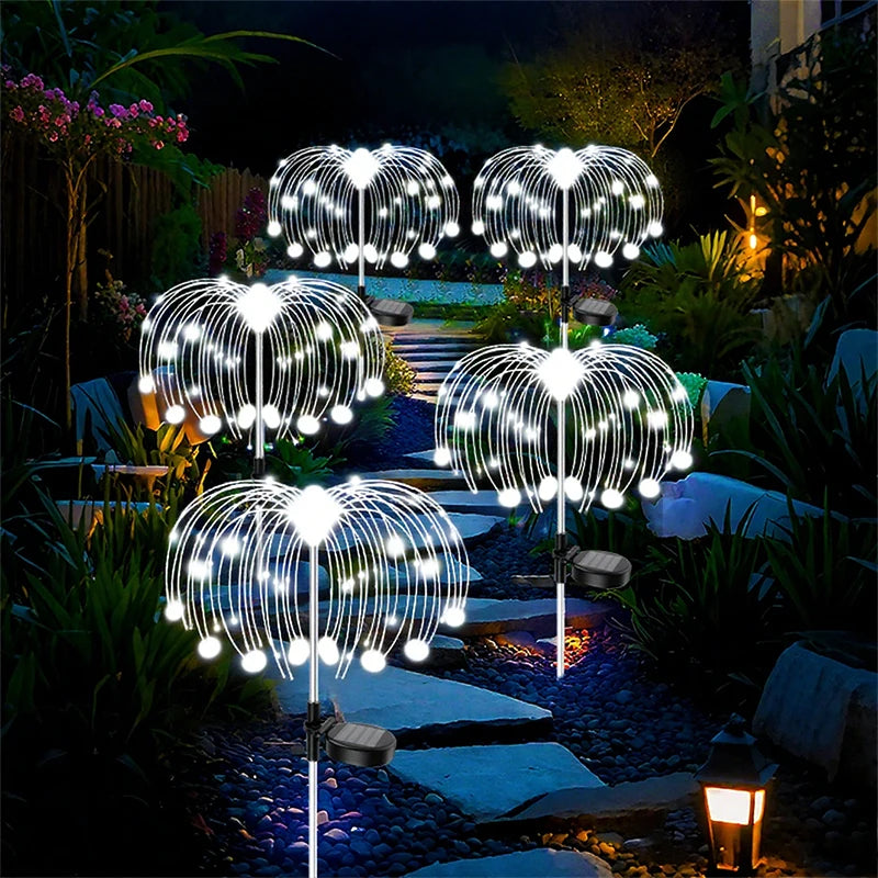 Outdoor 150 LEDS Solar Patio Lights Waterproof Christmas Decor Firework Ground Socket Lights for Yard Garden Pathway Lawn Street