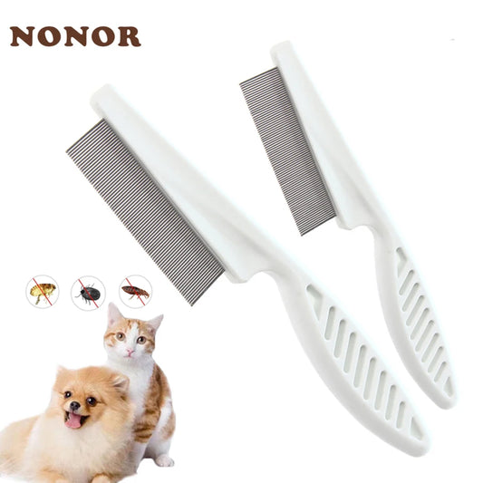 8 PCS  Dog Cat Grooming Flea Comb Pet Care Comb Hair Brush Flea Removal Massage Grooming Portable Tools Pets Accessories