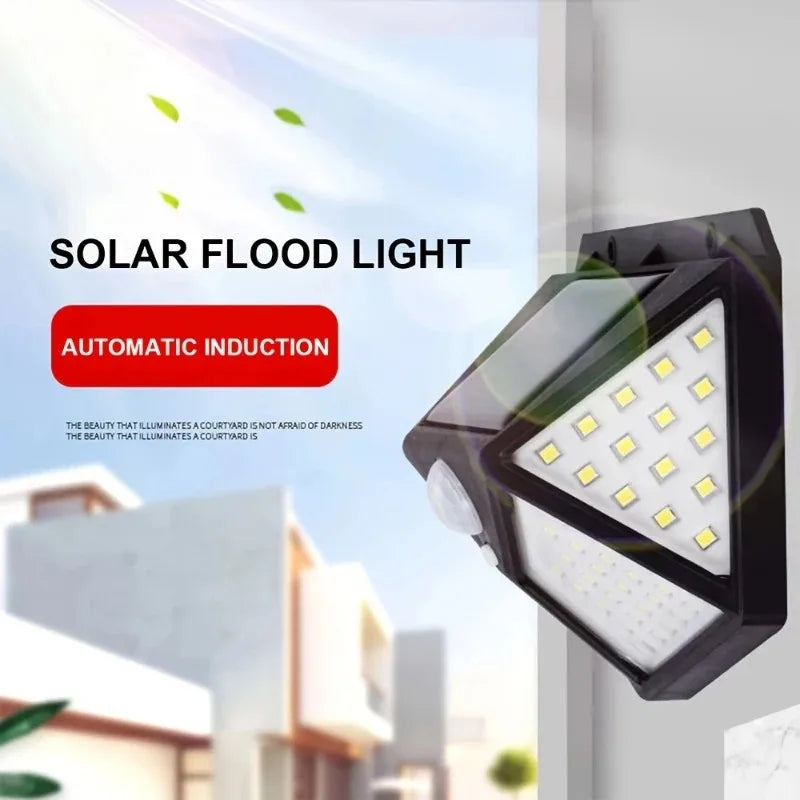 1-8 PCS Set 3 Modes Motion Sensor Outdoor Street Light 100LED Solar Wall Lights Wide Lighting Angle Floodlight Home Step Safety Lamps
