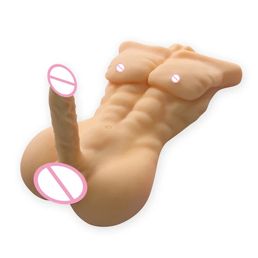 Adult Realistic Doll dildo Male 3D Torso Long Penis Half Body Sex Doll with Big Dildo Sexy Toys for Men Women Gay Adult Products