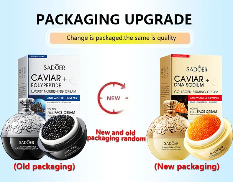 3 PCS Set Instant Remove Wrinkle Caviar Cream  Improve Retinol Face Anti-Aging Firming Lifting Fade Fine Lines Skin Moisturize Brighten Skin Women Skin Care Supplies Korean Products