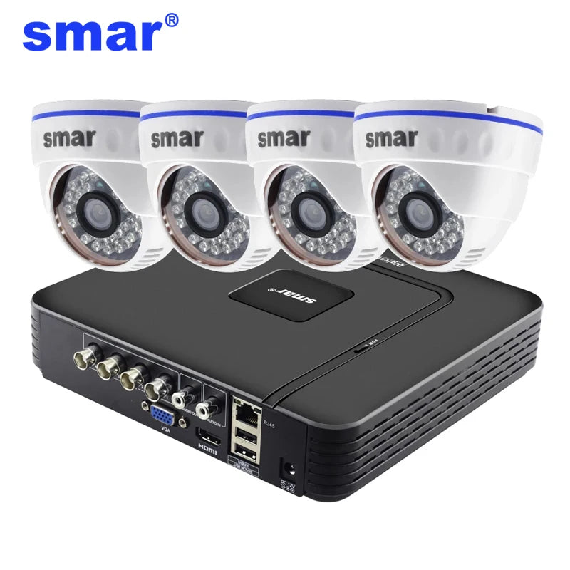 720P 1080P Video Surveillance System 4CH H.264 CCTV HDMI DVR Security Kit Indoor Home Security Camera Day&Night Detect
