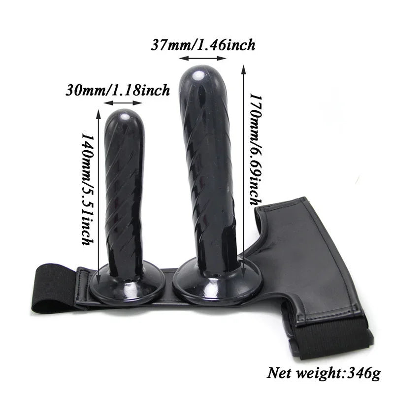 Strap On Big Dildo Vibrator Strapon Ultra Elastic Harness Belt  Adult Sex Toys For Woman Lesbian Double Penis Realistic Dildos