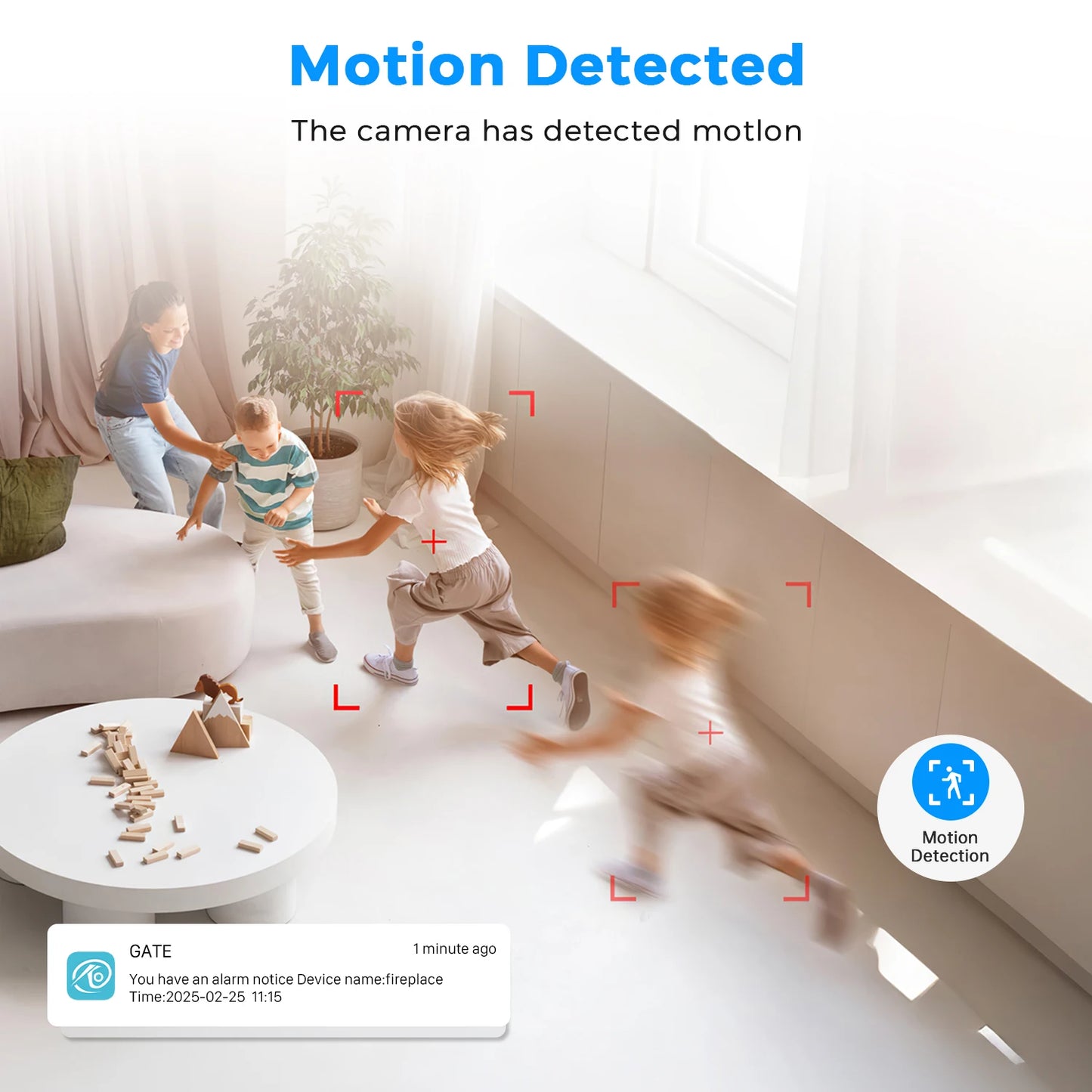 NEW 5MP with 128G Card Mini Wi-Fi IP Camera Indoor Human Detection 5X Zoom Surveillance Baby Monitor CCTV PTZ with O-Cam Pro App Support SD Card Home Security Supplies