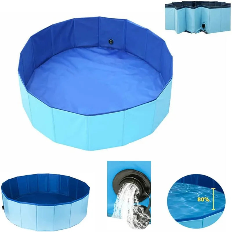 Foldable Dog Swimming Pool Pet Bath Swimming Tub Bathtub Outdoor Indoor Collapsible Bathing Pool for Large Medium Small pet