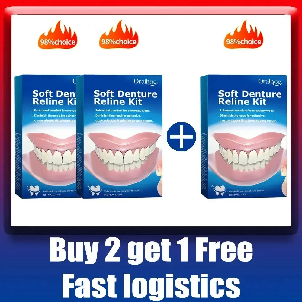 1-3-5-10-22 PCS Set Silicone Denture Kit, Soup Pack, igh and Low Level Kit, Easy to Use, Dental Care Tools Set