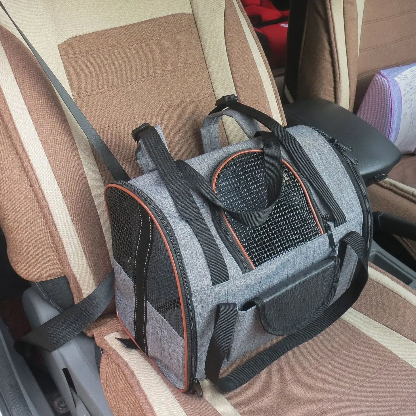 Pet Carrier Airline Approved Soft Sided Carrier for Cats and Dogs Portable Breathable Cozy Travel Pet Bag Car Seat Safe Carrier