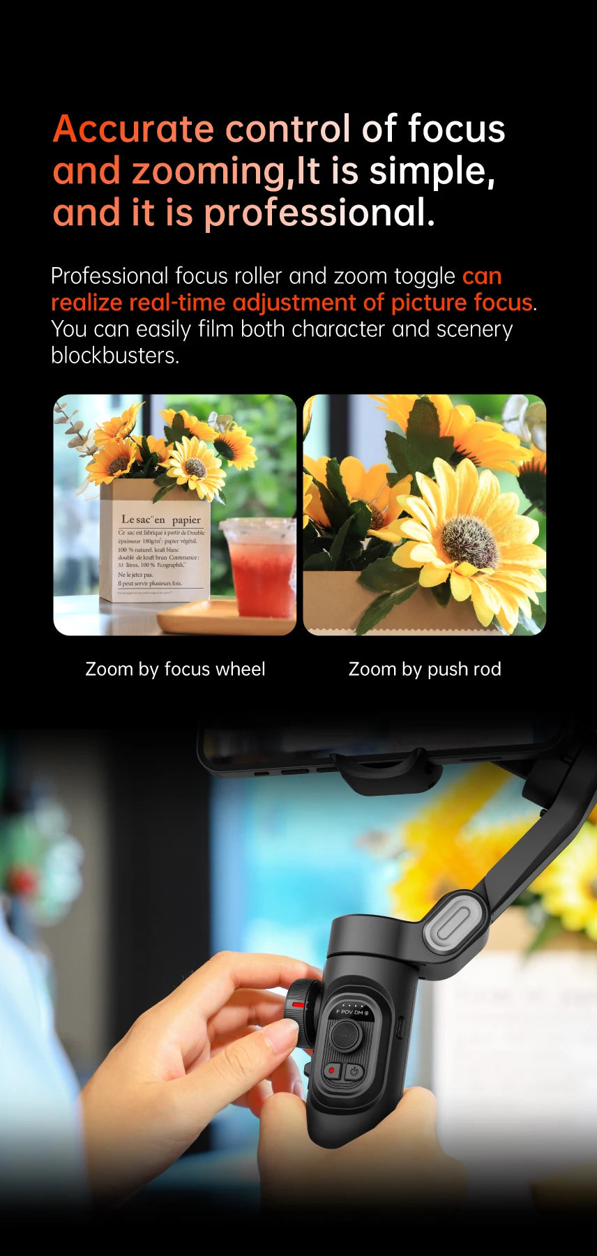 3-Axis Handheld Gimbal Stabilizer Smart XE for Smartphone for iPhone Android AI Face Tracking TikTok Vlog Live Streaming