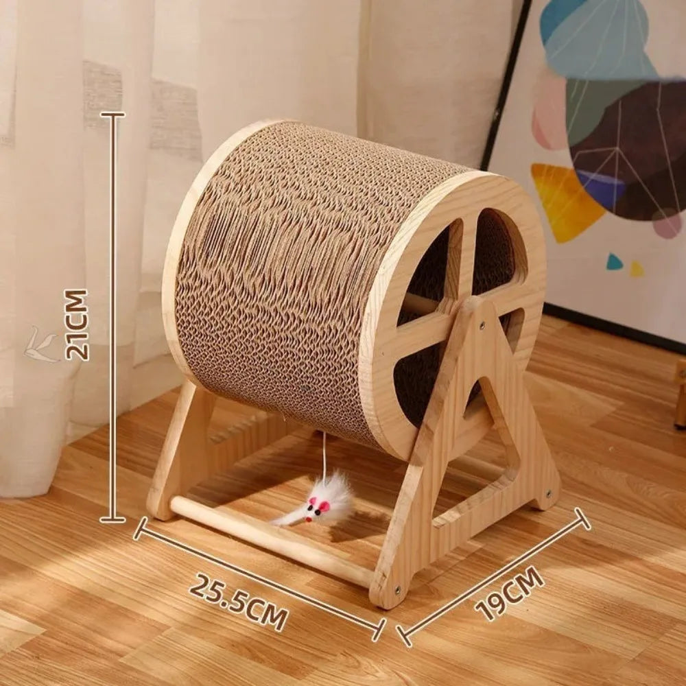 Solid Wood Training Cats Climbing Frame Big Cat Climbing Wheel Pet Treadmill Interactive Cat Toy Tracks Games Pet Supplies